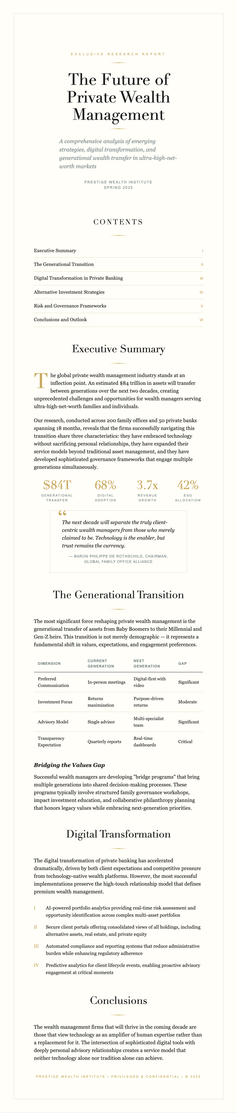 Luxury premium white paper